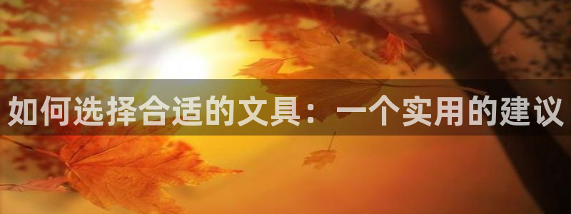 天津龙八国际：如何选择合适的文具：一个实