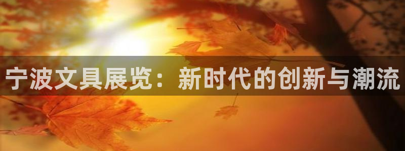 龙八国际下载链接官网：宁波文具展览：新时